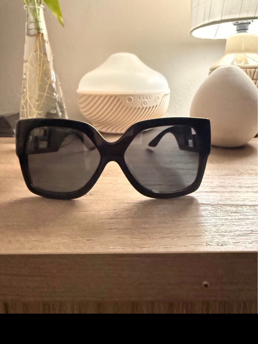 Versace Large Black Square Sunglasses